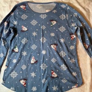 Old Navy Polar Bear Snowflake Long Sleeve Shirt Size 2X